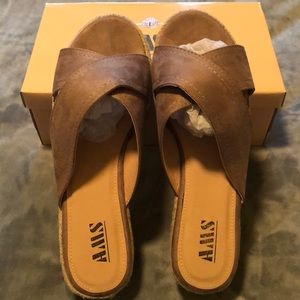 AMS Taupe Platform sandals